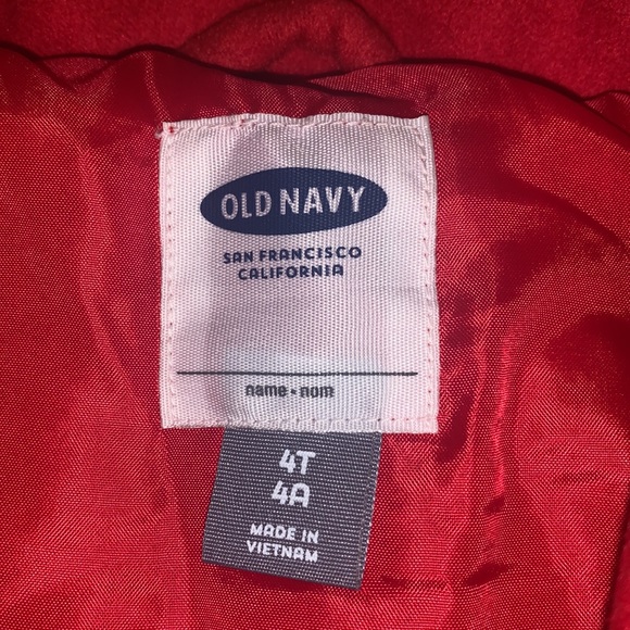 Beautiful red size 4t Old Navy pea coat - Picture 4 of 5